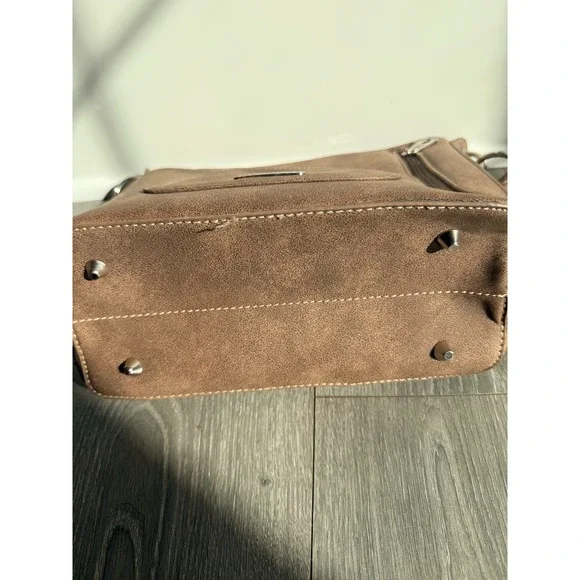 Montana West Brown & Turquoise Embroidered Studded Hobo Purse Wallet Set - Picture 7 of 10